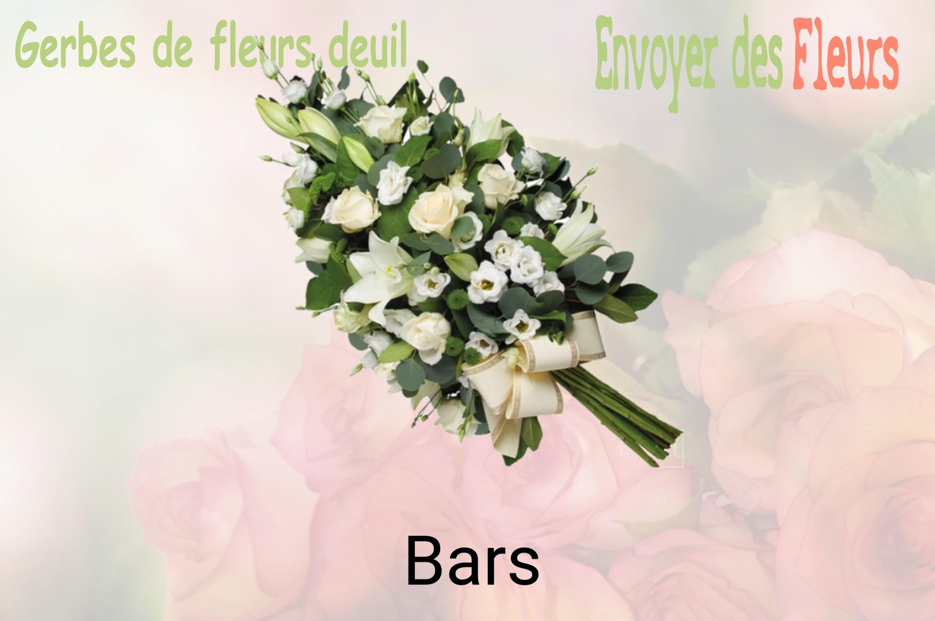 Gerbe de fleurs de deuil livrée à Bars